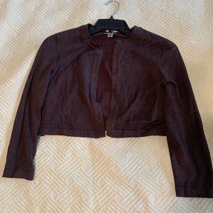 Ann Taylor Brown Cropped Cardigan